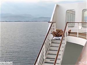 ass-fuck porno with the captain and his secretary on a luxury yacht